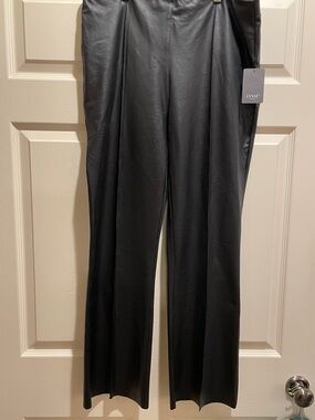 Lysse Black Faux Leather Flare Pants